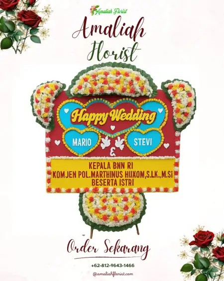 Papan Bunga Pernikahan Salopa